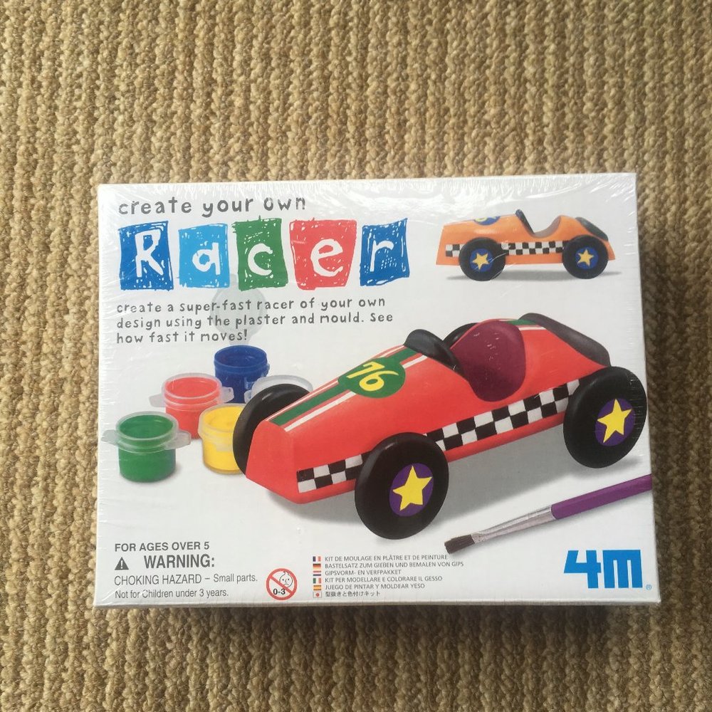 Plaster & Mould Create Your Own Racer Car. new